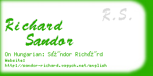 richard sandor business card